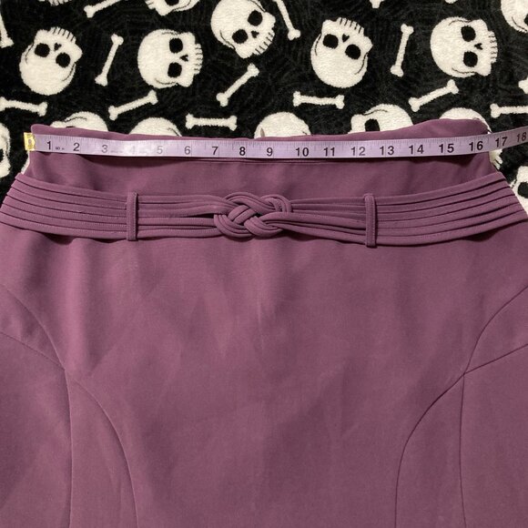 VINTAGE Lavender purple fluted a-line midi skirt ~ Whimsigoth MEDIUM LARGE skirt - Picture 5 of 10